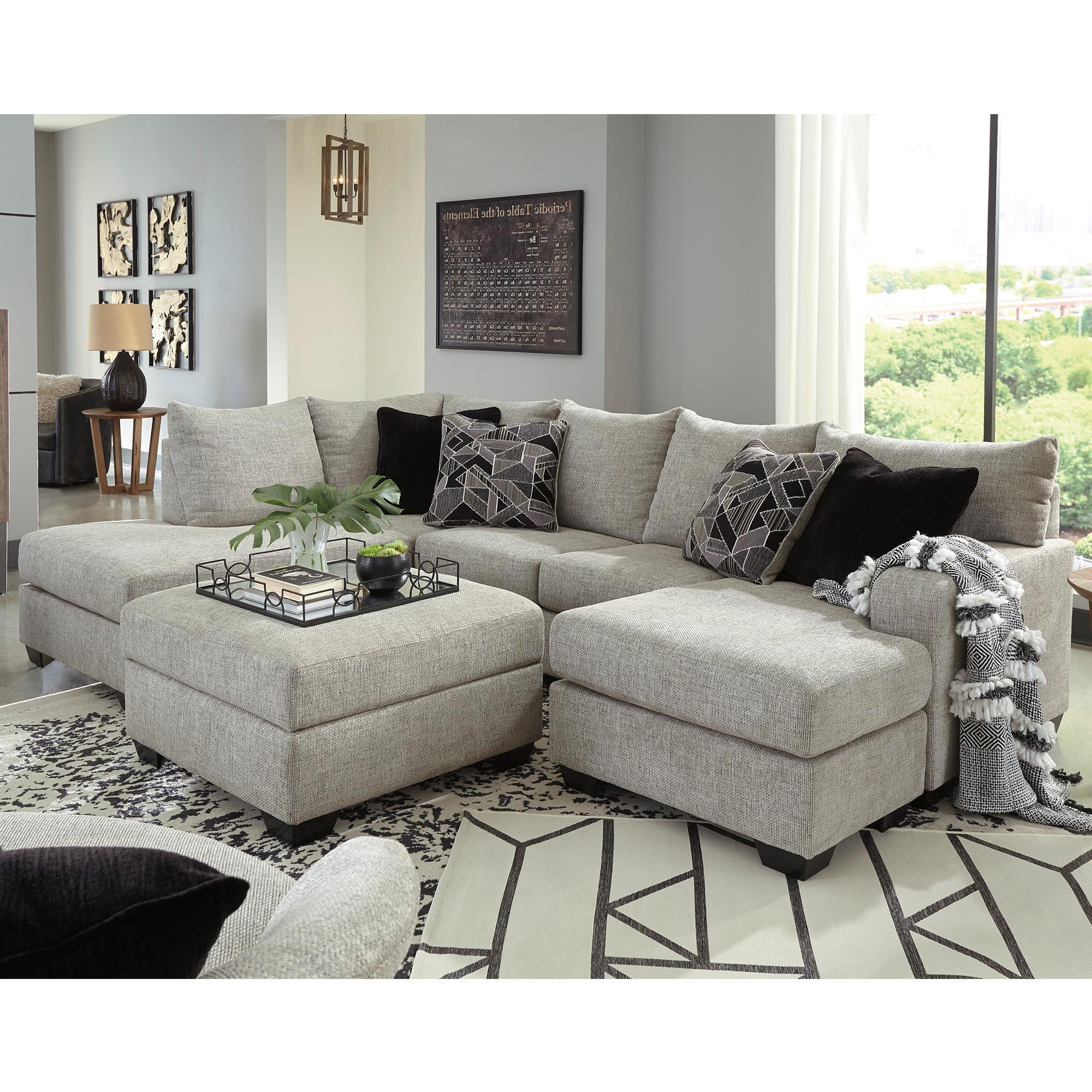 Signature Design By Ashley Megginson 3 Piece Sectional With RAF Sofa