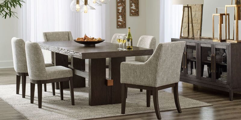 Signature Design by Ashley Burkhaus 7-Piece Dining Set in Dark Brown