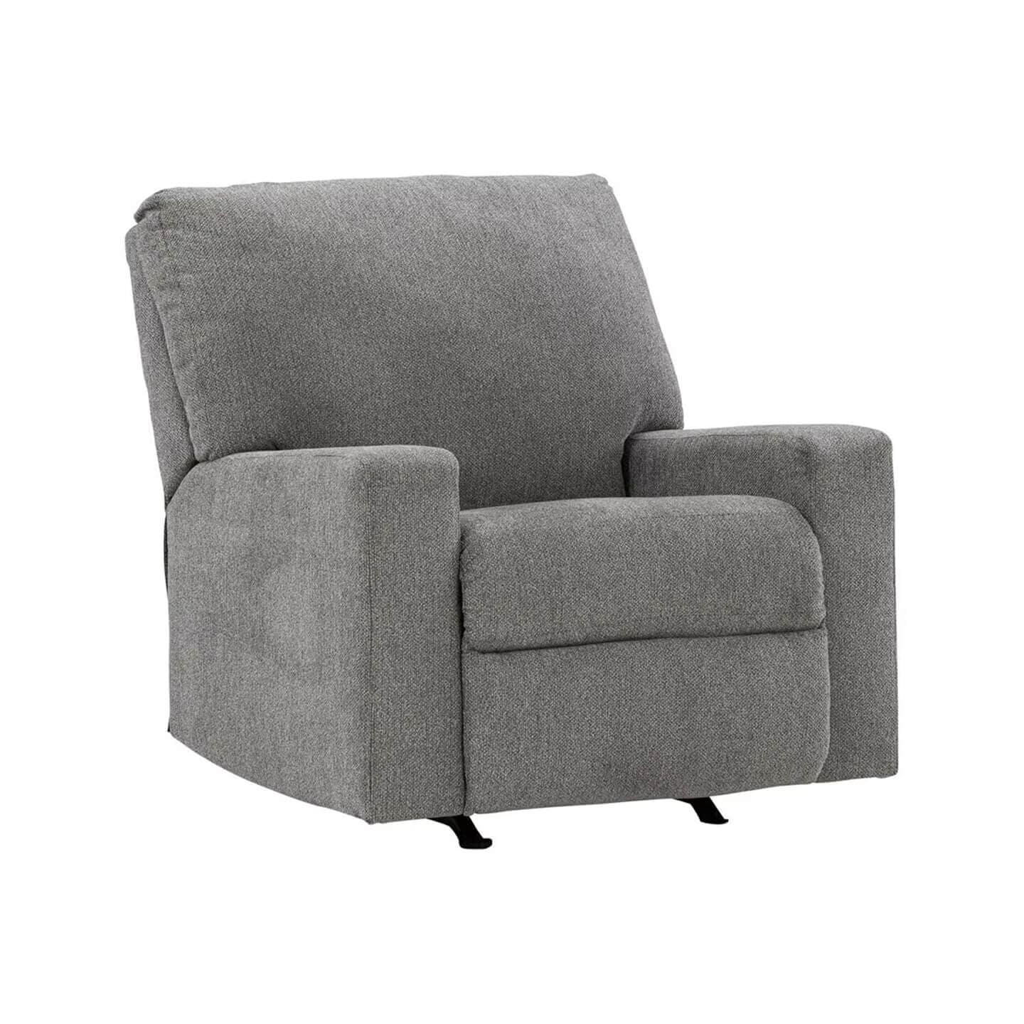 Signature Design by Ashley Deltona Manual Rocker Recliner in Graphite 