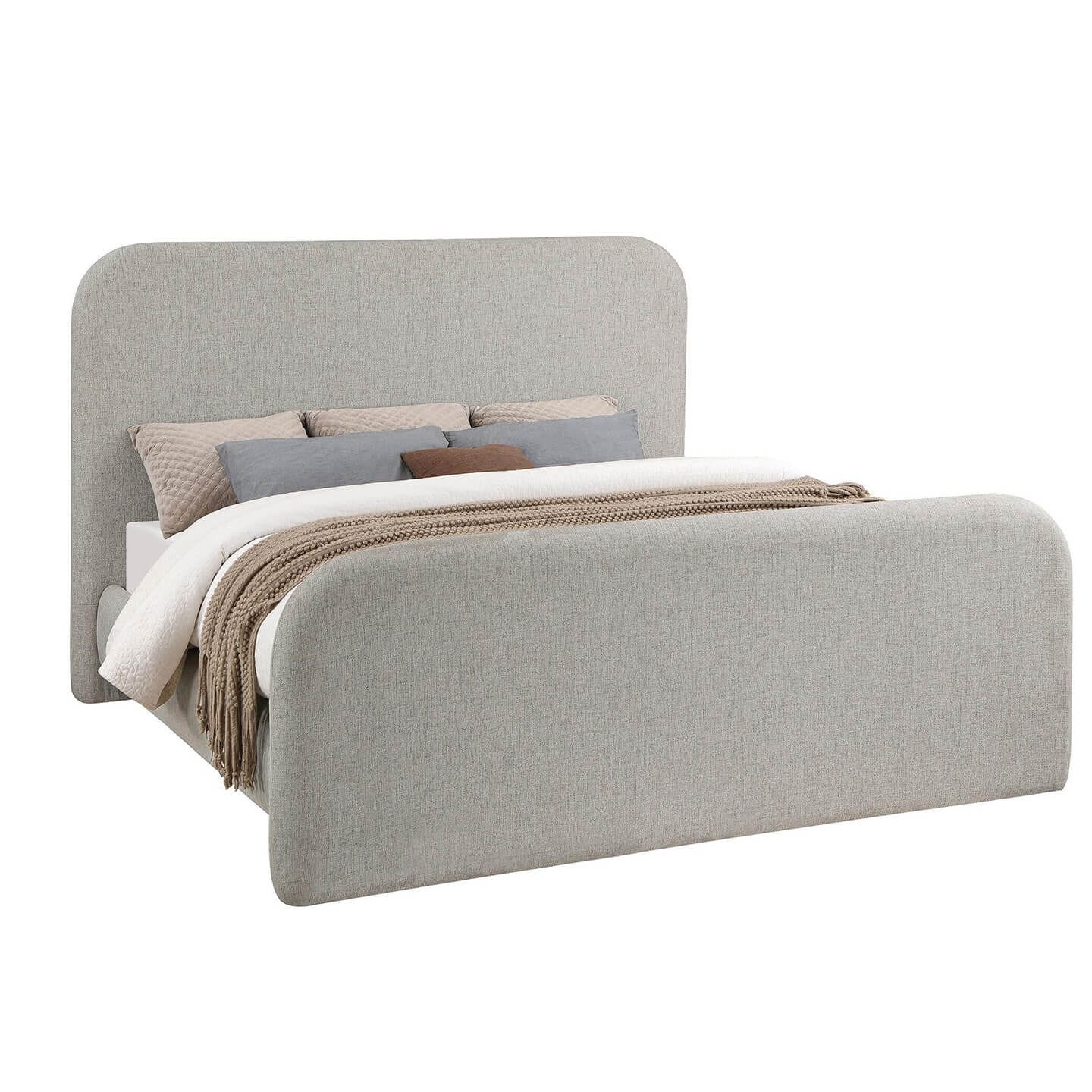 Pacific Landing Wren King Upholstered Bed in Cream
