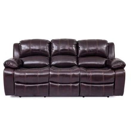 Dark red leather sofa