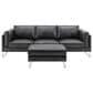 Morden Fort 3-Piece Stationary Modular Sectional in Black, , large