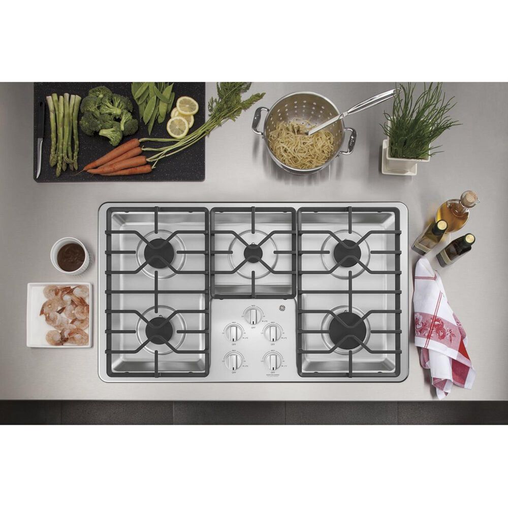 GE Appliances 36&quot; Built-In Gas Cooktop in Stainless Steel, , large