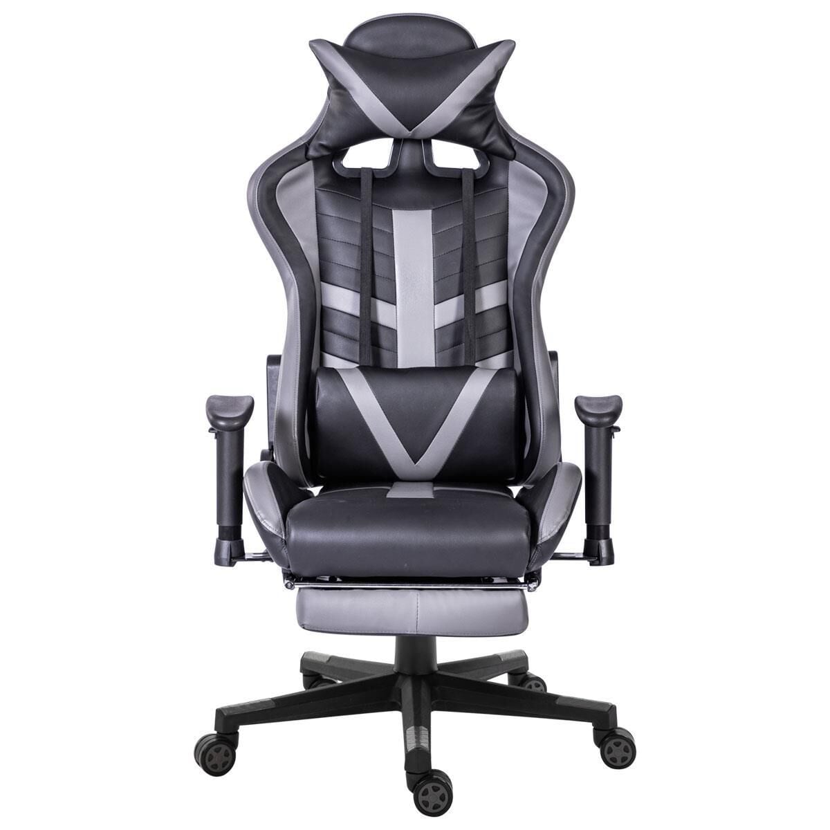 New Era Holding Group LTD High-Back Gaming Chair in Gray and Black 