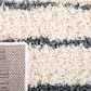 Safavieh Venus Shag VNS603B 10" x 14" Ivory and Dark Grey Area Rug, , large