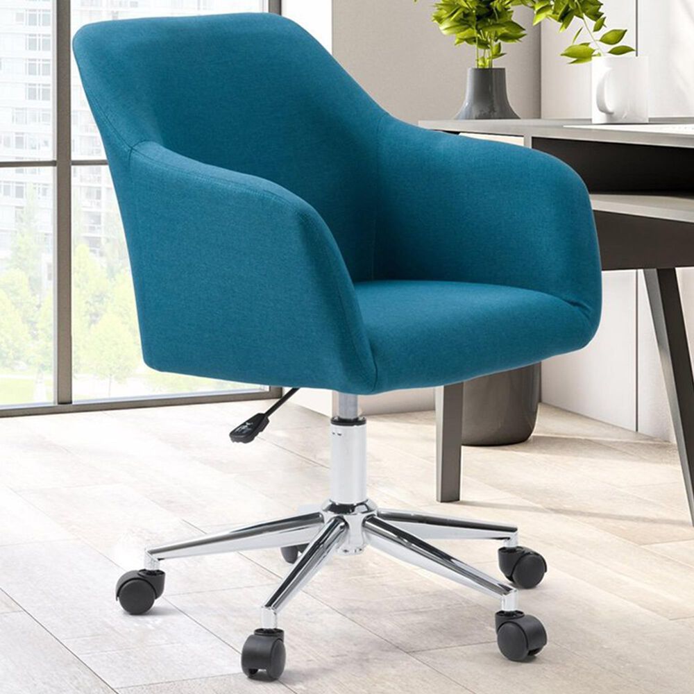 CorLiving Marlowe Upholstered Task Chair in Dark Blue, , large