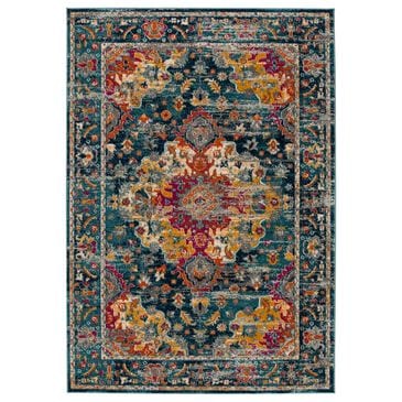 Safavieh Madison MAD154L 3" x 5" Teal and Fuchsia Area Rug, , large