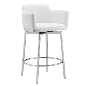 Casabianca Home Suzzie Counter Barstool in White, , large
