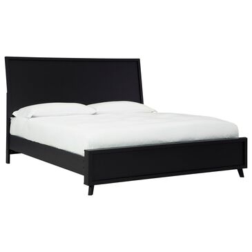 Signature Design by Ashley Danziar Queen Panel Bed in Matte Black, , large