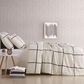 Pem America Truly Soft Windowpane 3-Piece King Duvet Set in Ivory and Black, , large