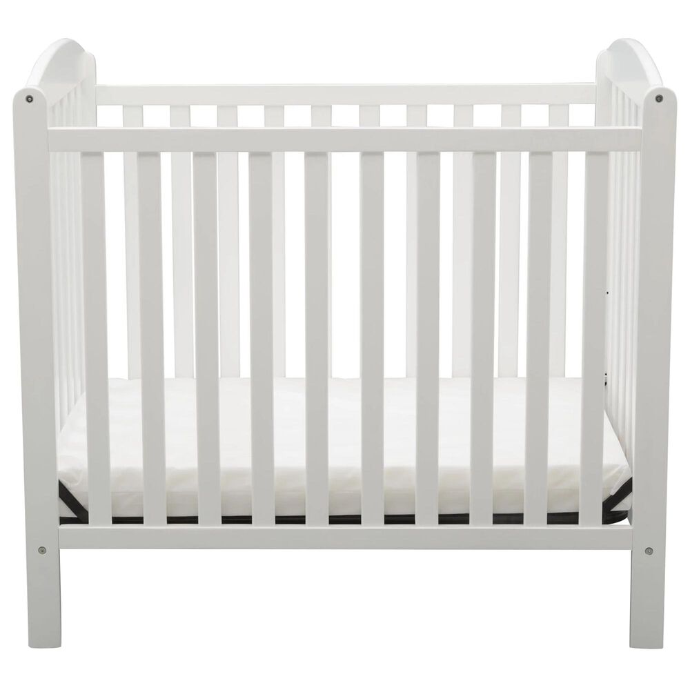 Delta Sprout Mini Crib with Mattress in Bianca White, , large