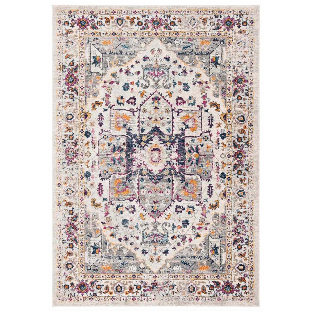 Safavieh Evoke EVK275A 4" x 6" Ivory and Grey Area Rug, , large