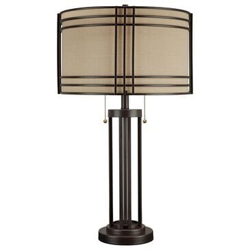 Signature Design by Ashley Hanswell Metal Table Lamp in Dark Brown, , large