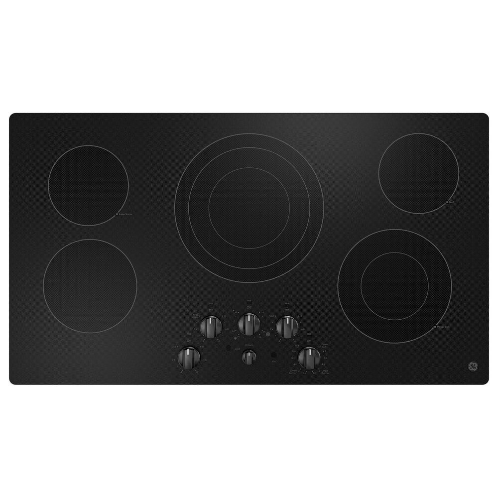 GE Appliances 2-Piece Kitchen Package with 30&quot; Double Wall Oven and 36&quot; Electric Cooktop in Stainless Steel and Black, , large