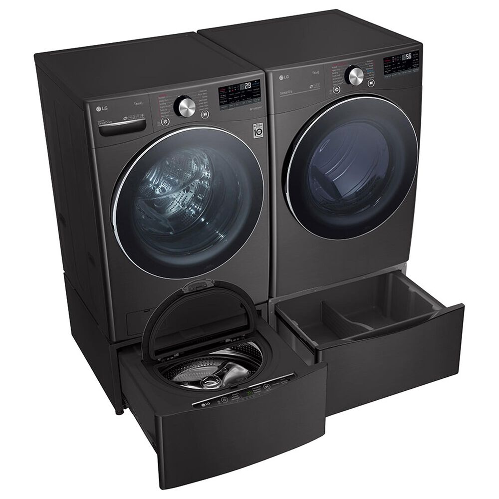 LG 7.4 Cu. Ft. Smart Front Load Gas Dryer with TurboSteam in Black Steel, , large