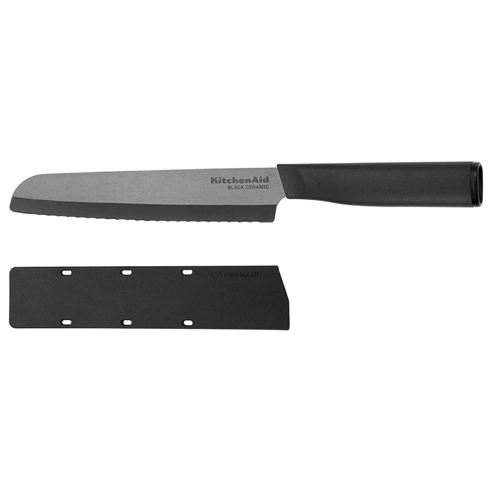 KitchenAid Gadgets KitchenAid 6in Cermc Bread Knife&amp;Sheath, , large