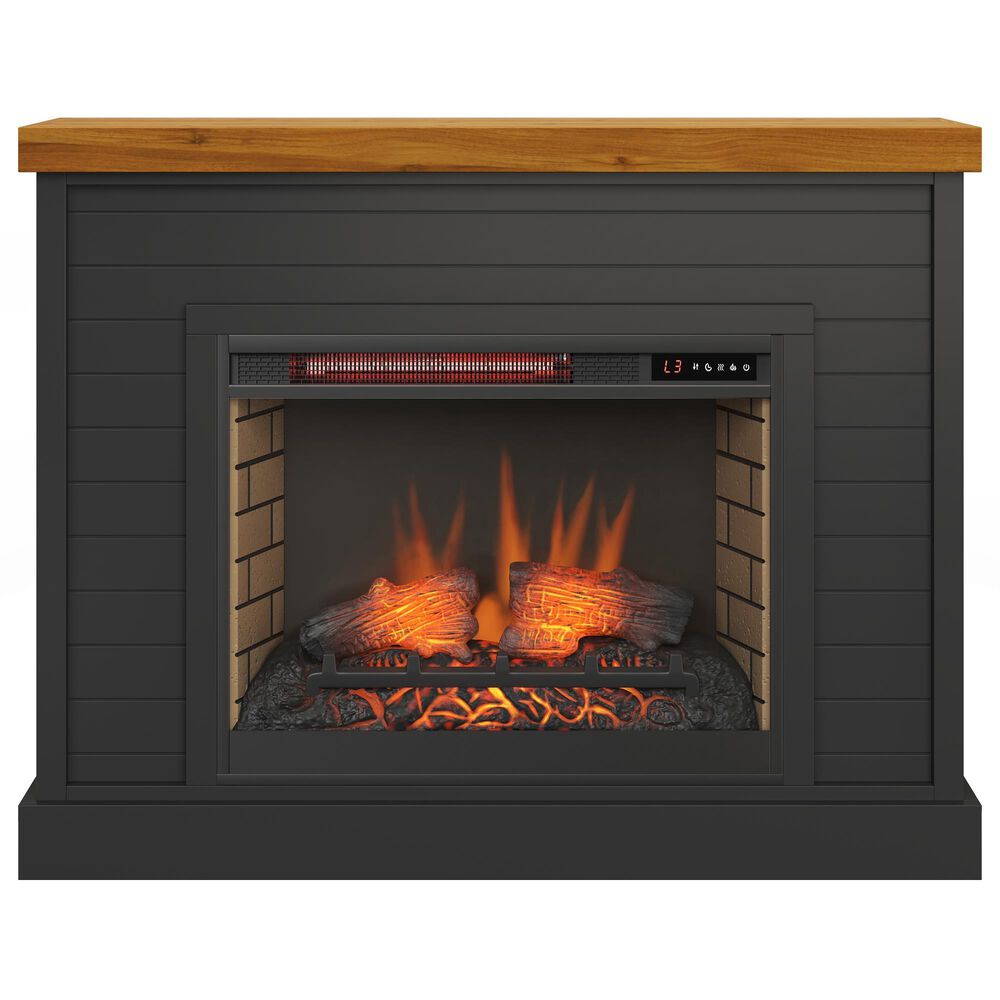 Endress International Washington 48&quot; Electric Fireplace with Mantel in Smoke and Whiskey, , large