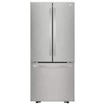 LG 21.8 Cu. Ft. 3-Door French Door Refrigerator with Smart Cooling System in Stainless Steel, , large