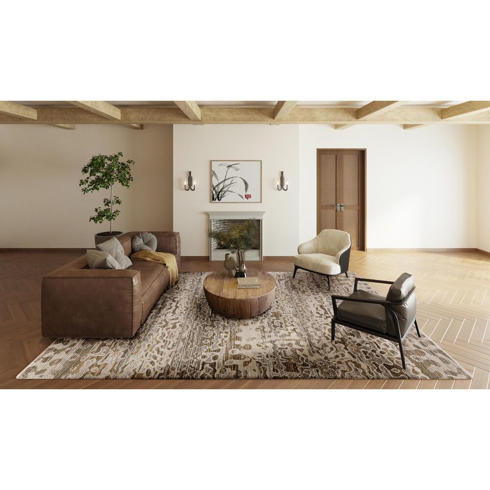 Dalyn Rug Company Denizi Abstract 9&#39; x 13&#39;2&quot; Mocha Area Rug, , large