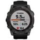 Garmin Fenix 7X Sapphire Solar Edition Smartwatch Screen in Carbon Gray DLC Titanium with Black Band, , large