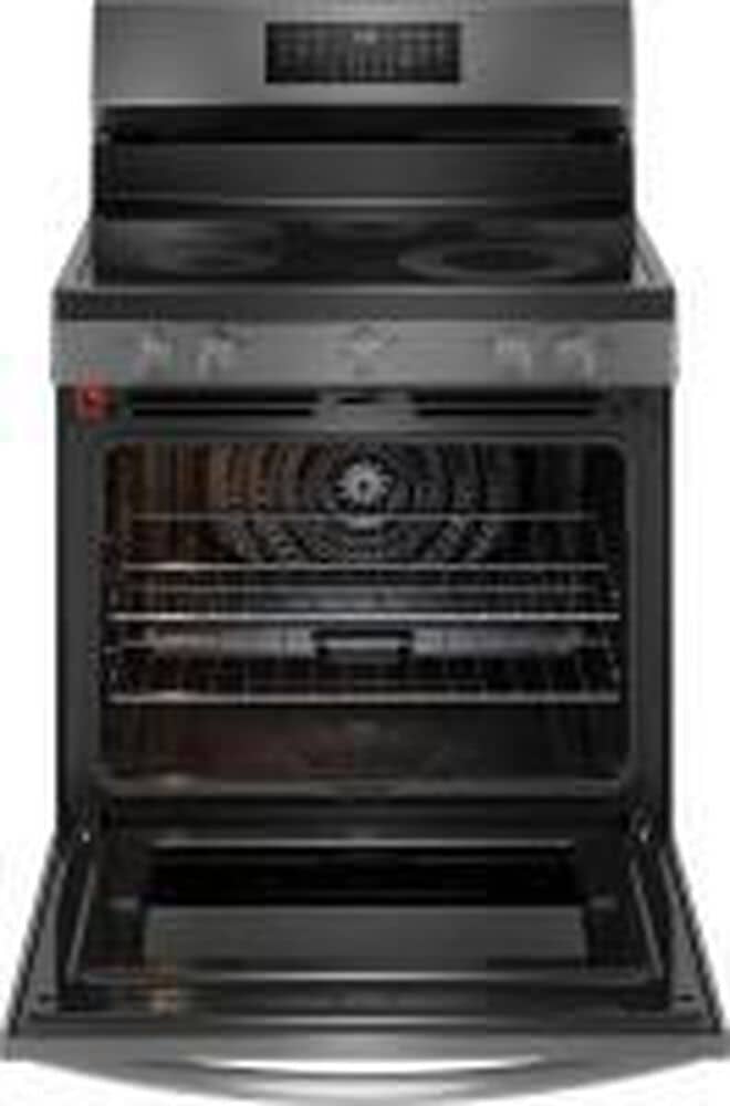 Frigidaire Gallery 30&quot; Rear Control Electric Range with Total Convection in Black Stainless Steel, , large
