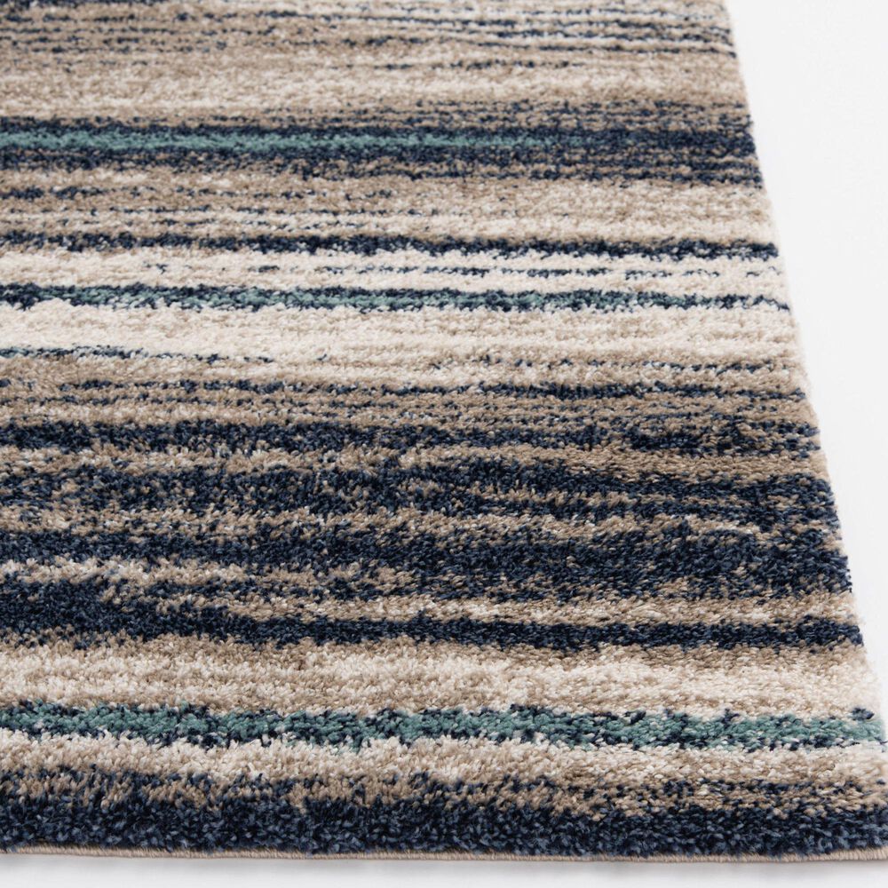 Central Oriental Tulsa Dunkerton 7&#39;10&quot; x 9&#39;10&quot; Blue Navy and Multicolor Area Rug, , large