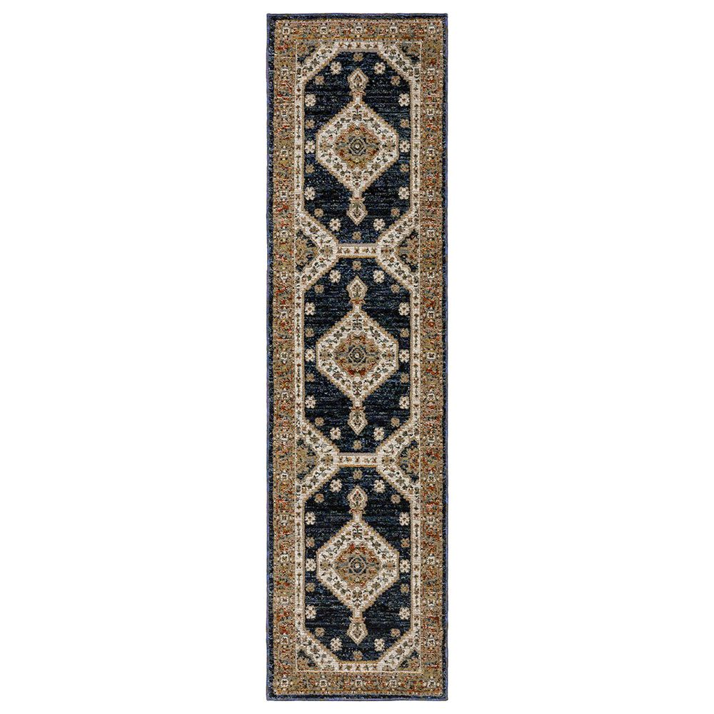 Oriental Weavers Andorra 2"3" x 8" Blue and Orange Runner, , large