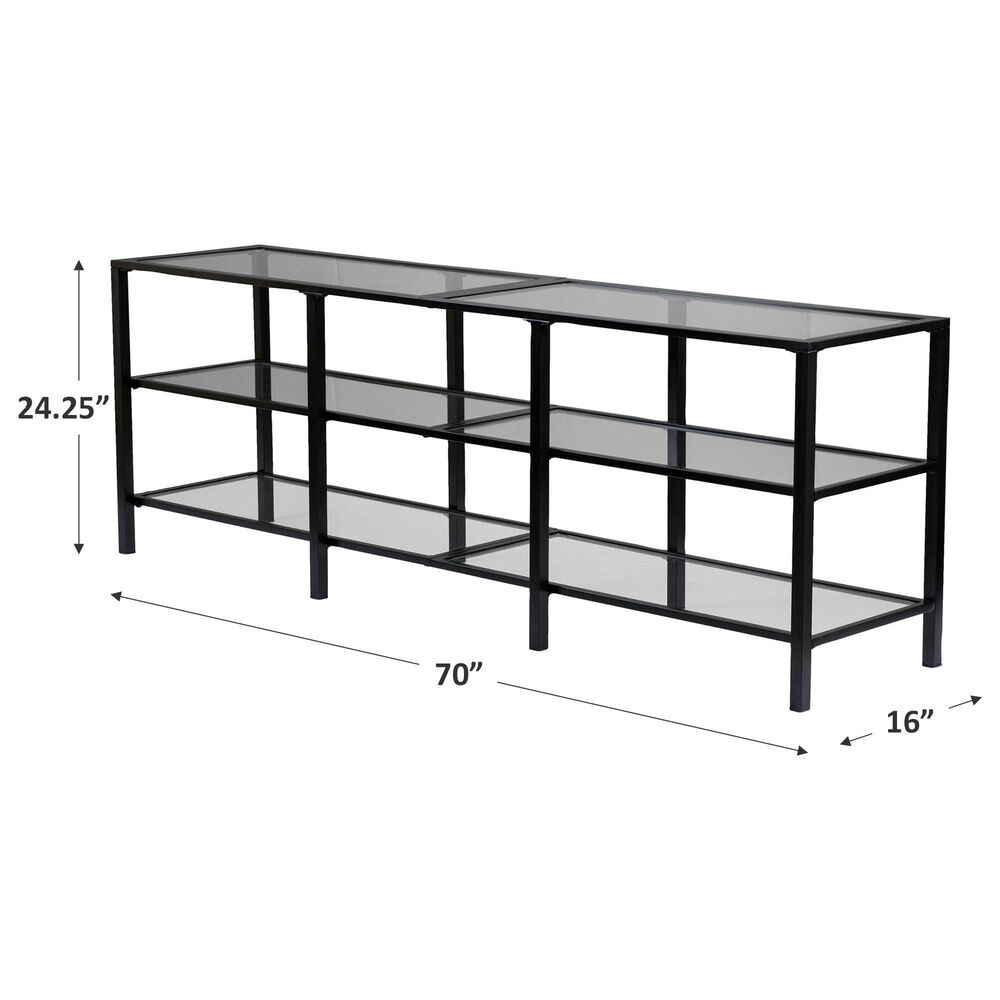 Southern Enterprises Tyler 70&quot; TV Stand in Black, , large