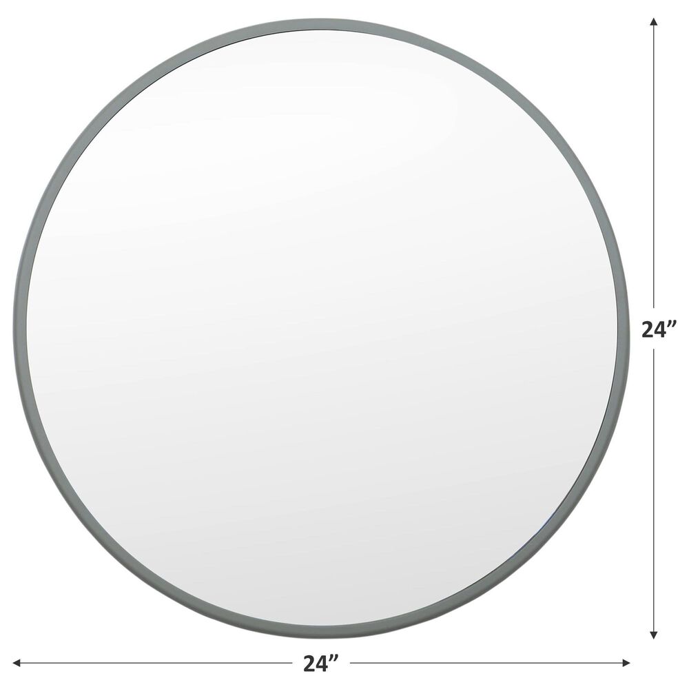 Garber Collection 24&quot; Round Mirror in Olive Gray, , large