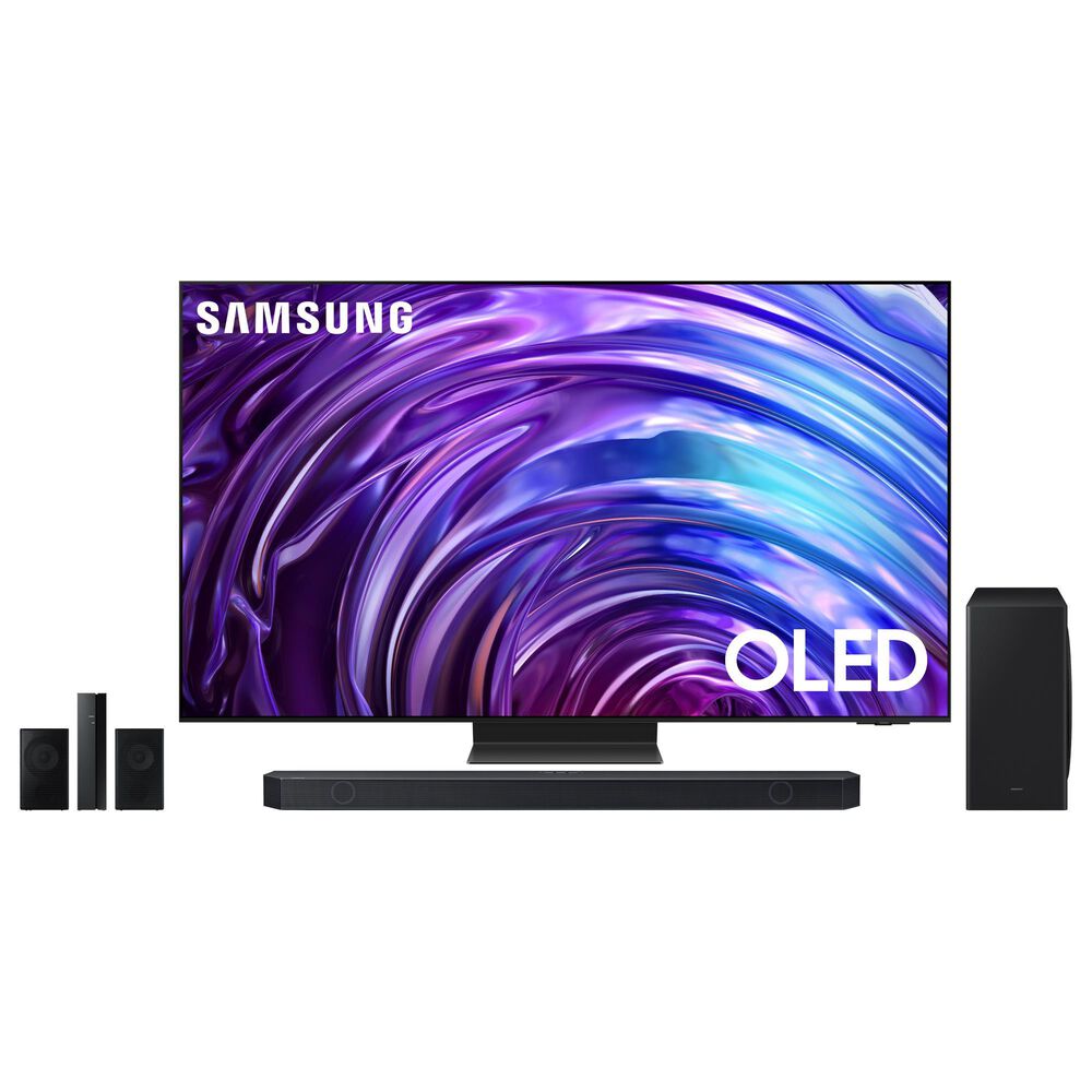 Samsung 77" 4K OLED w/Soundbar Sys, , large