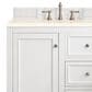 James Martin De Soto 36" Single Bathroom Vanity in Bright White with 3 cm Eternal Marfil Quartz Top and Rectangular Sink, , large