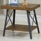 Golden Wave Furniture Chandler End Table in Pine Brown and Steel Gray, , large