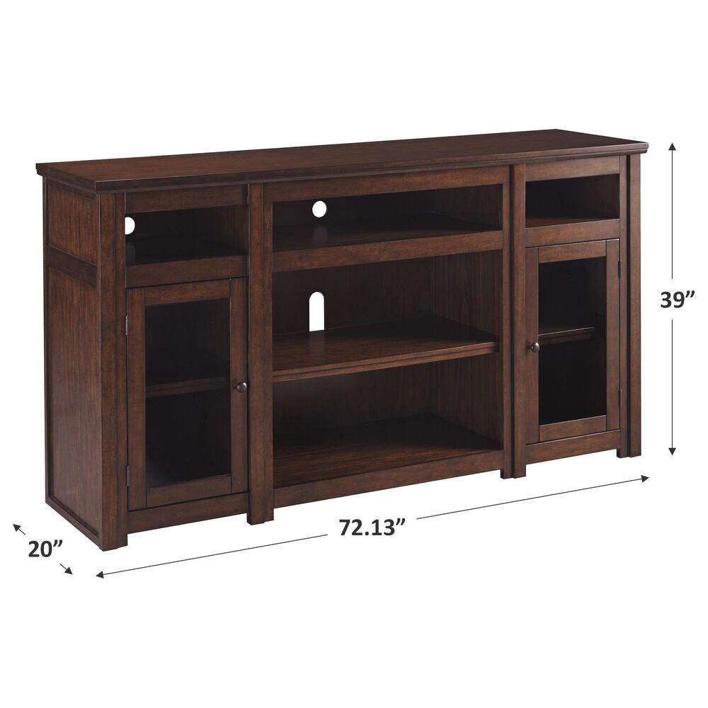 Signature Design by Ashley Harpan 72&quot; TV Stand in Reddish Brown, , large