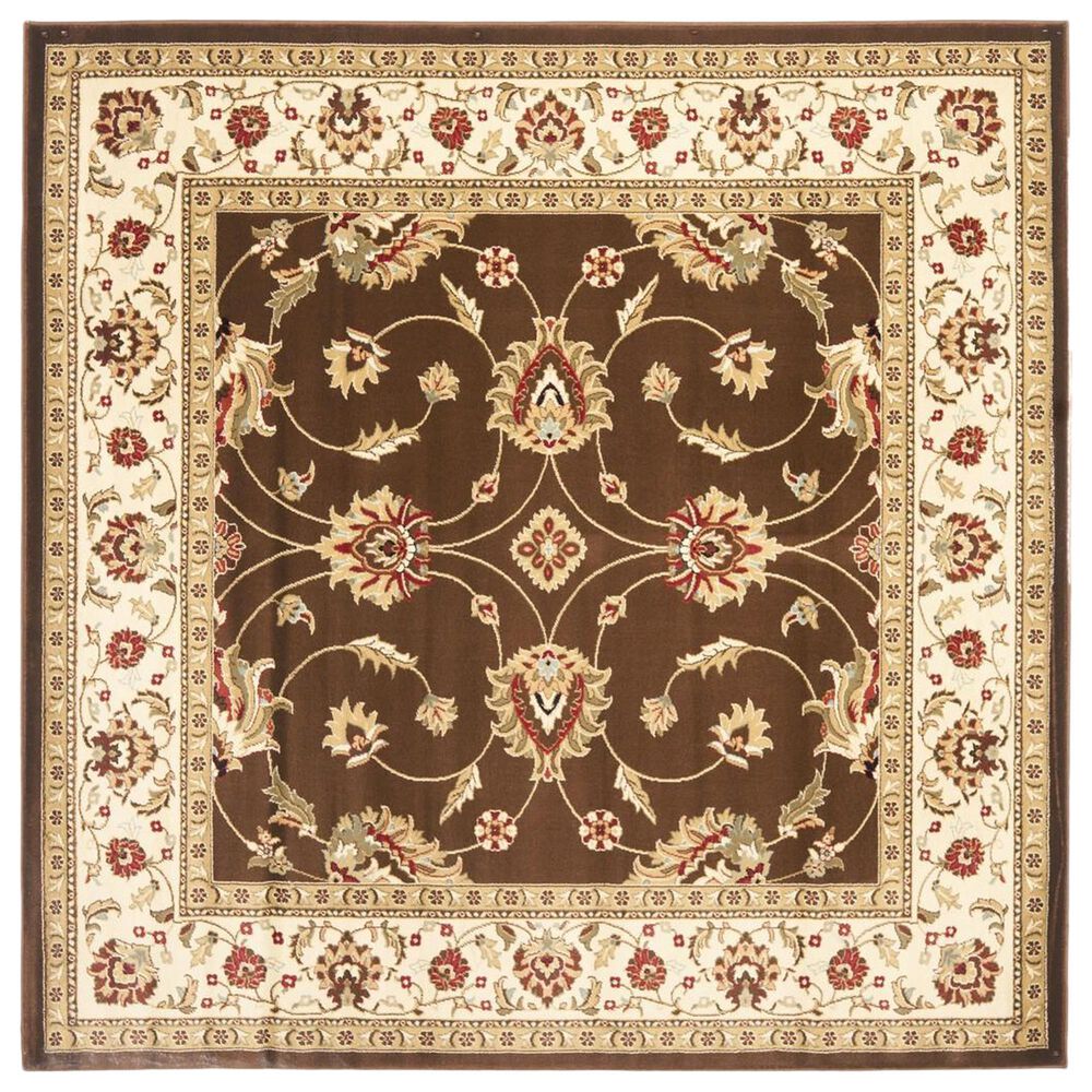 Safavieh Lyndhurst LNH553 6"7" Square Brown and Ivory Area Rug, , large