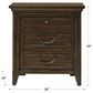 Belle Furnishings Paradise Valley 3-Drawer Nightstand in Saddle Brown with USB Ports, , large