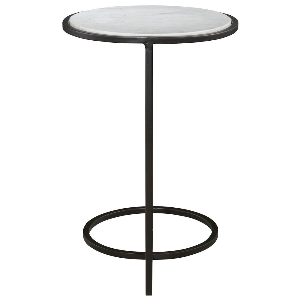 Uttermost Twofold Side Table in Satin Black and Polished White, , large