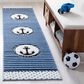 Safavieh Carousel CRK124 2"3" x 6" Navy and Ivory Kids Rug, , large