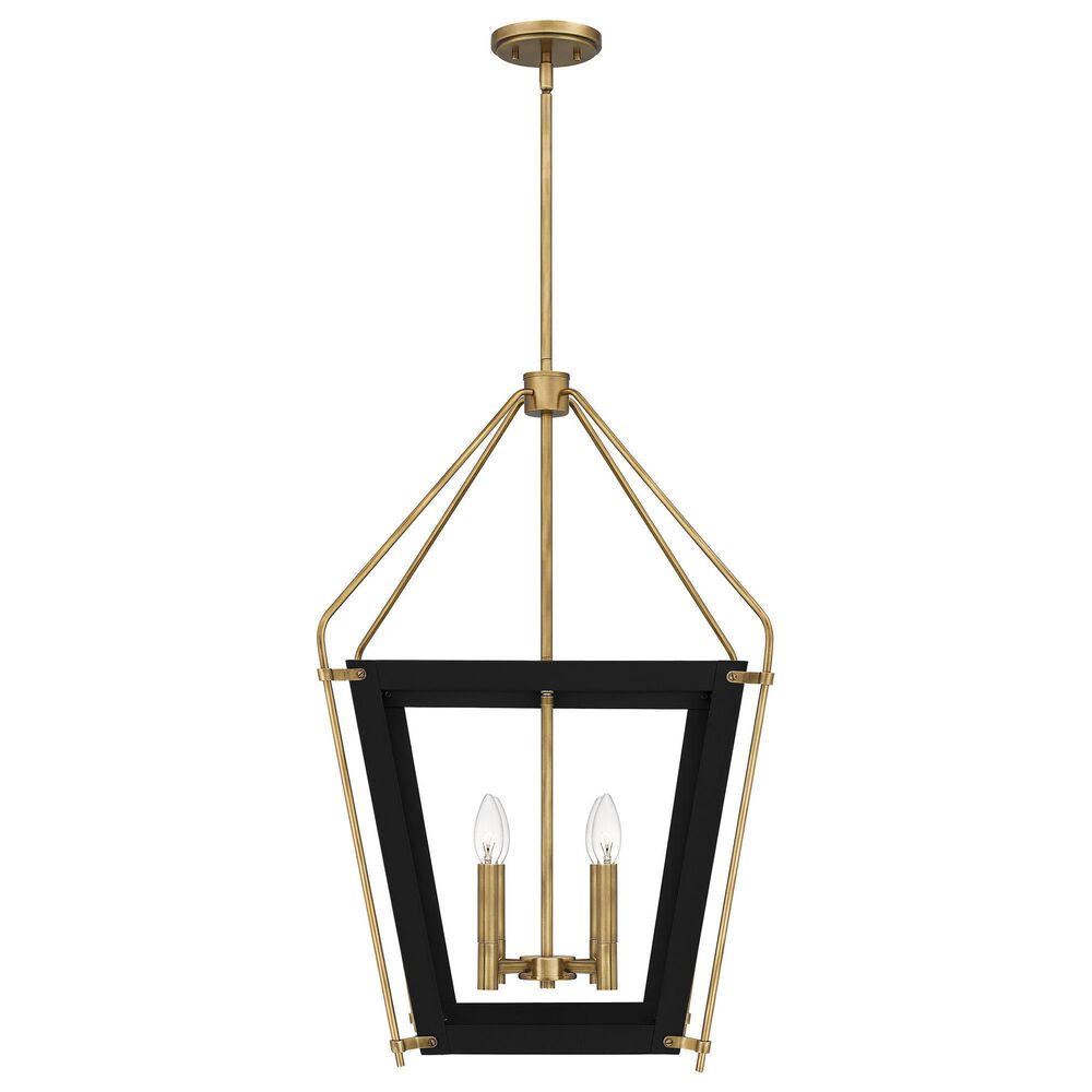 Quoizel Abbeville 4-Light Pendant Ceiling Light in Earth Black and Gold, , large