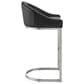 Blue River Katherine 30" Bar Stool with Black Cushion in Brushed Stainless Steel, , large