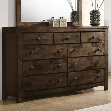 New Heritage Design Blue Ridge 9 Drawer Dresser in Rustic Gray, , large