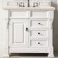 James Martin Brookfield 36" Single Bathroom Vanity in Bright White with 3 cm Eternal Marfil Quartz Top and Rectangle Sink, , large