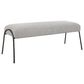 Uttermost Jacobsen Bench with Gray Cushion in Aged Black, , large