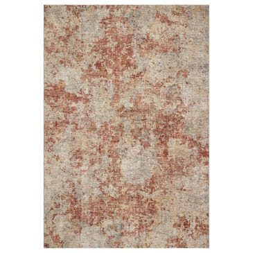 Loloi Gaia 6"6" x 9"10" Taupe and Brick Area Rug, , large