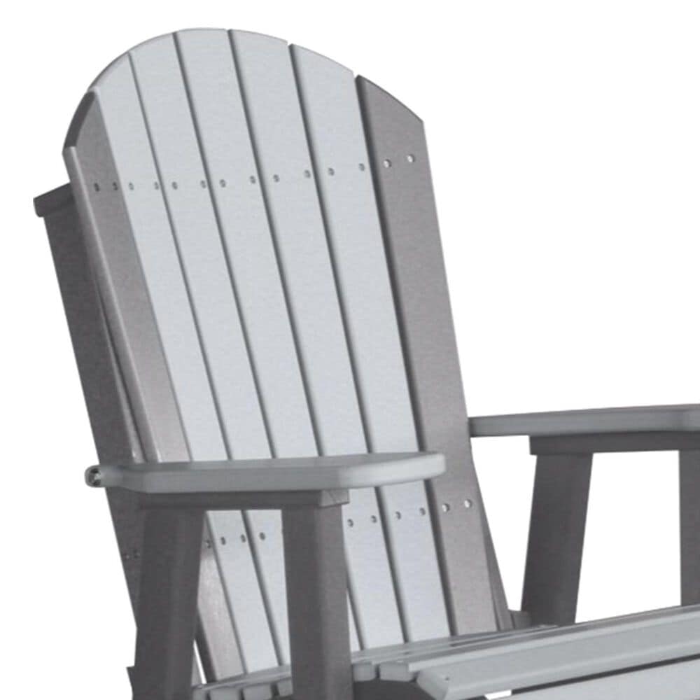 Amish Orchard 2&#39; Adirondack Outdoor Glider in Dove Gray and Slate, , large