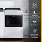 Whirlpool 7.4 Cu. Ft. Top Load Electric Dryer with Steam in White, , large