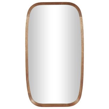 Maple and Jade Modern Wood Wall Mirror in Brown, , large