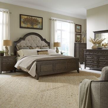 Belle Furnishings Paradise Valley 5-Piece King Bedroom Set in Saddle Brown, , large
