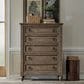 Belle Furnishings Americana Farmhouse 5 Drawer Chest in Dusty Taupe and Black, , large