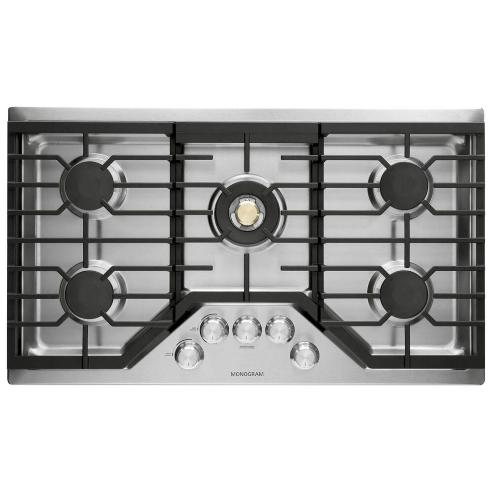 Monogram 36" Gas Cooktop with 5-Burner in Stainless Steel, , large