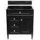 James Martin Brittany 30" Single Bathroom Vanity in Black Onyx with 3 cm Eternal Serena Quartz Top and Rectangle Sink, , large